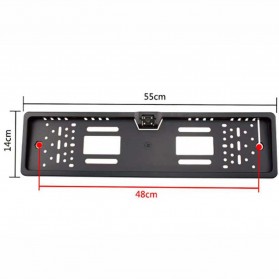 Mall VODOOL Frame Plat Nomor Polisi Kamera Belakang Mobil License Plate Frame - JX9488 - Black