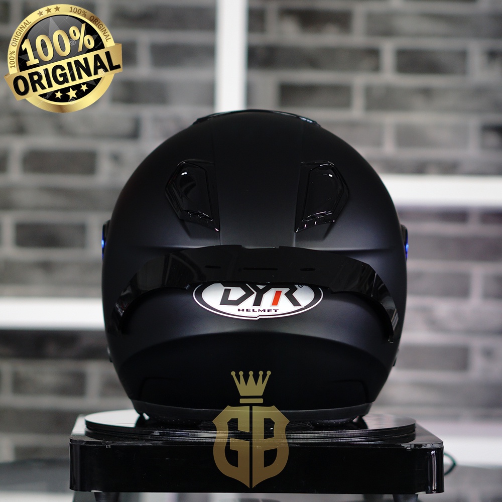 Helm DYR Kyoto Original (Paket Ganteng) - Hitam Doff-3