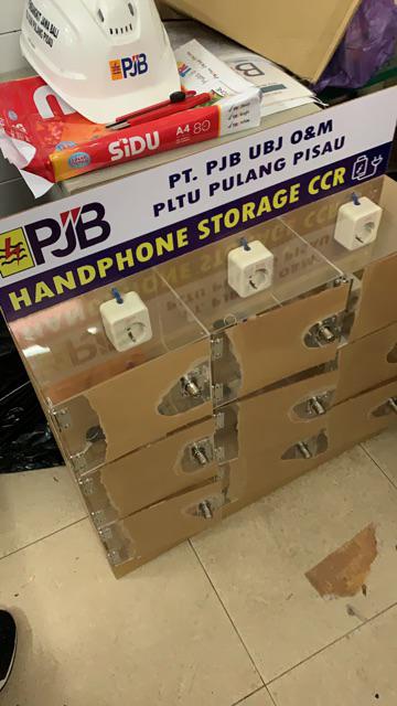 Box Charger Akrilik, Kotak Hp Akrilik Bening
