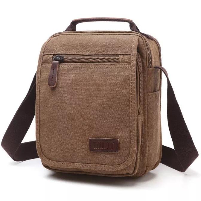 tas selempang bahu pria kanvas mini tab pundak sandang hp baliyo 9003