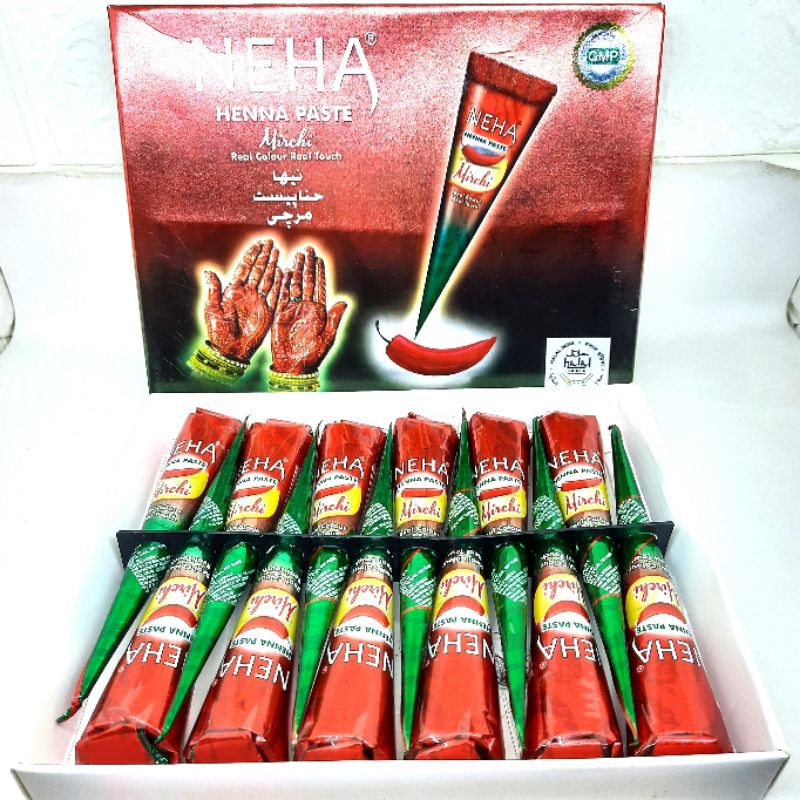 NEHA isi 12pcs HENNA PASTE COLOUR BPOM