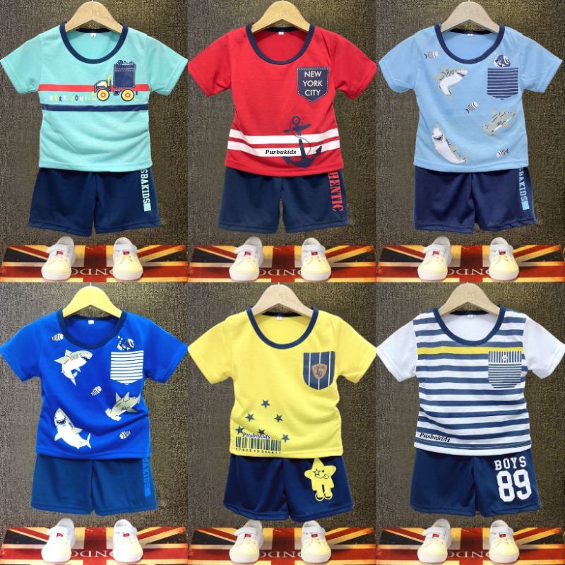 SETELAN ANAK KOMBINASI/ SETELAN BAJU ANAK COWOK 0-4 TAHUN