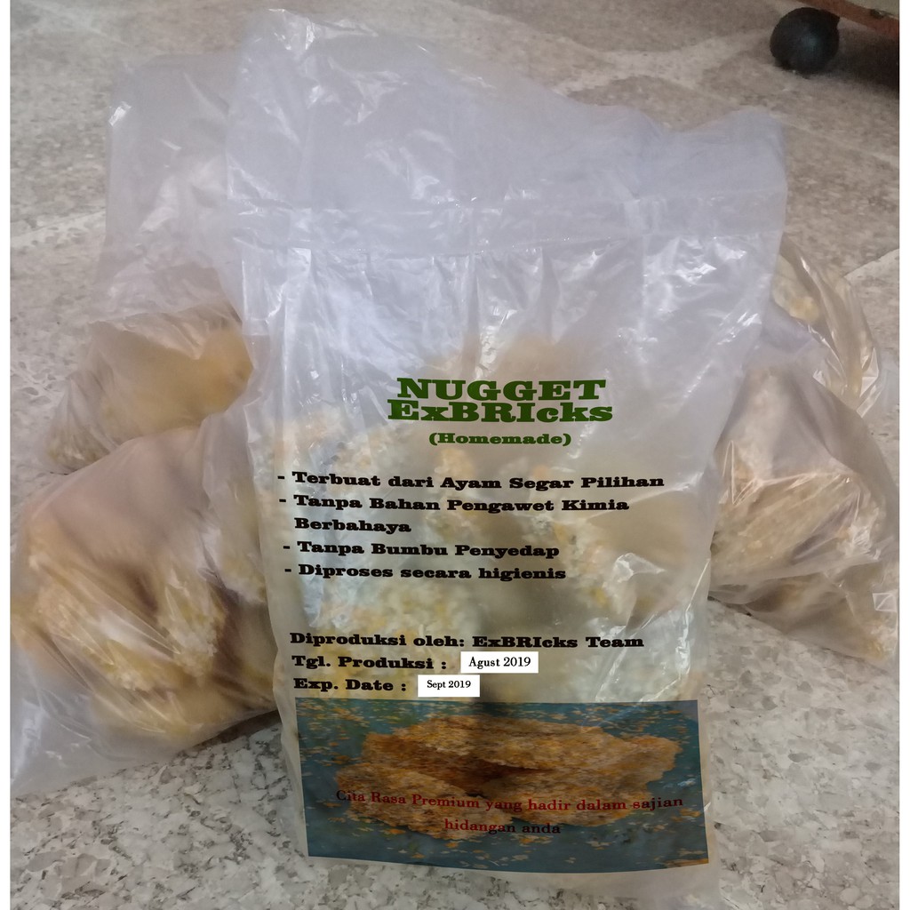 

Chicken Nugget ExBRIcks Ayam Asli Homemade (350gr)