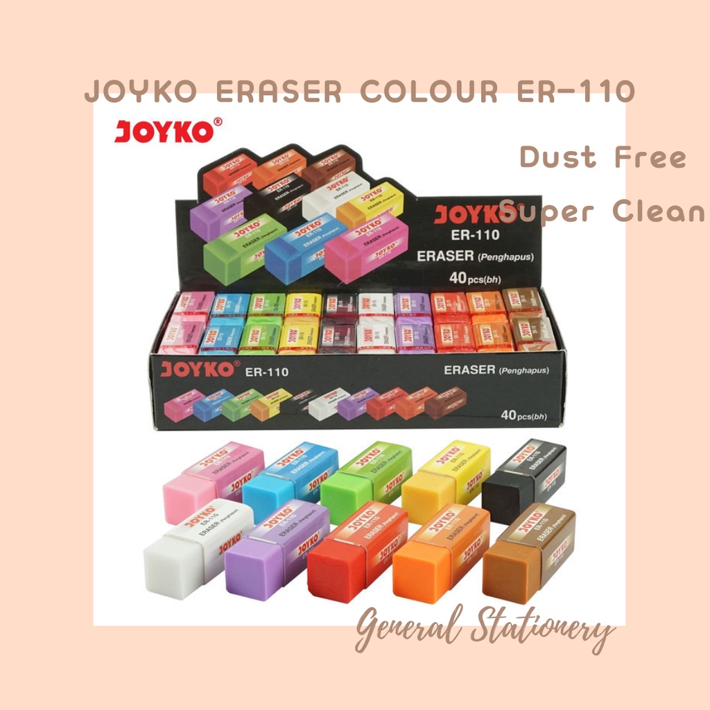 

Penghapus Joyko Warna-Warni ER-110 / Joyko Eraser Color ER-110