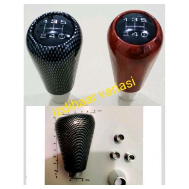 Gear Knob Manual Mobil VIOS GEN 2 Handle Persneling Carbon Wood