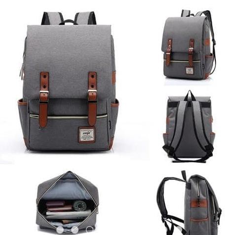 Tas Ransel Sekolah Kuliah Kerja Pria Wanita Back Bodypack Laptop Korea