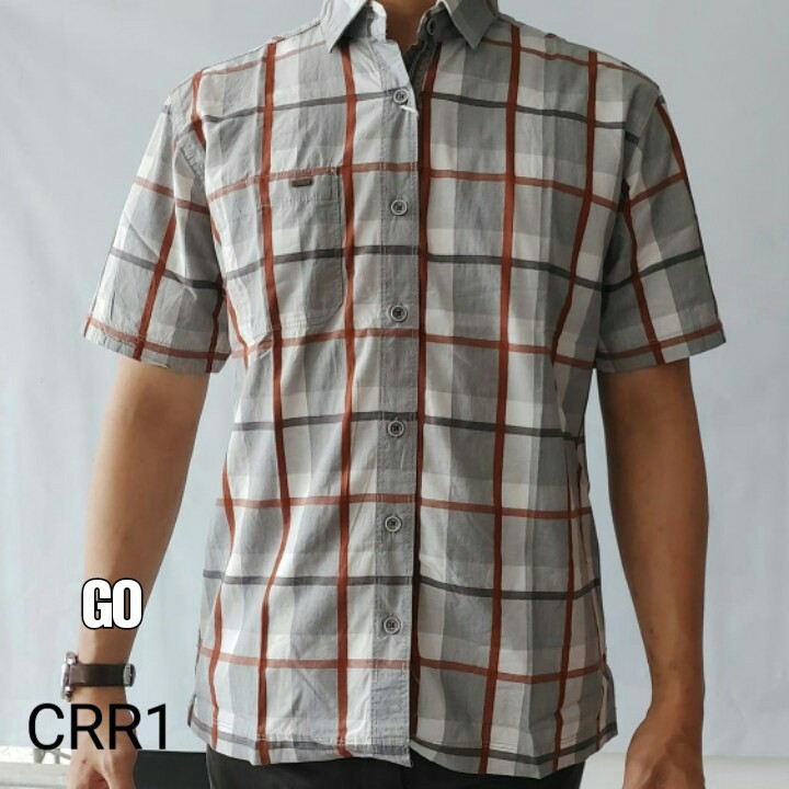 gof CRQ CARDINAL KEMEJA CASUAL Hem Pria Baju Cowok Pakaian Pria Pendek