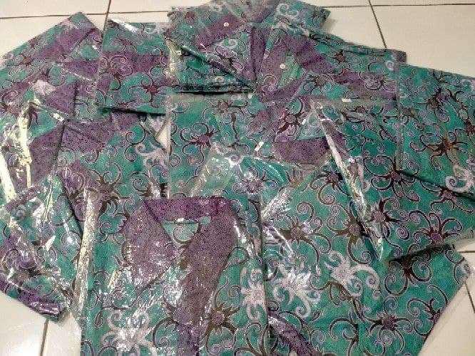 Maura Couple Batik Couple Keluarga Sania Ruffle Ori Ndoro Jowi Dnt Motif Cumi Tosca