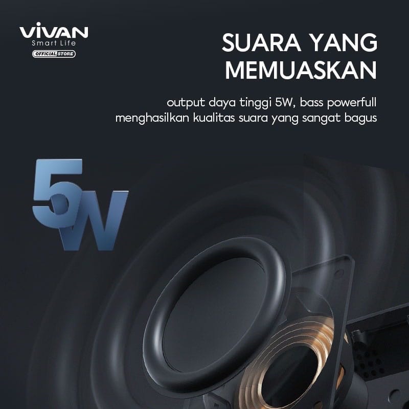 B - Speaker Bluetooth Vivan VS2 Fabric IPX6 Waterproof