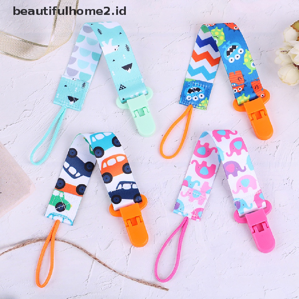 (Beautifulhome2.Id) Klip Rantai Holder Dot Empeng Bayi Motif Print Kartun