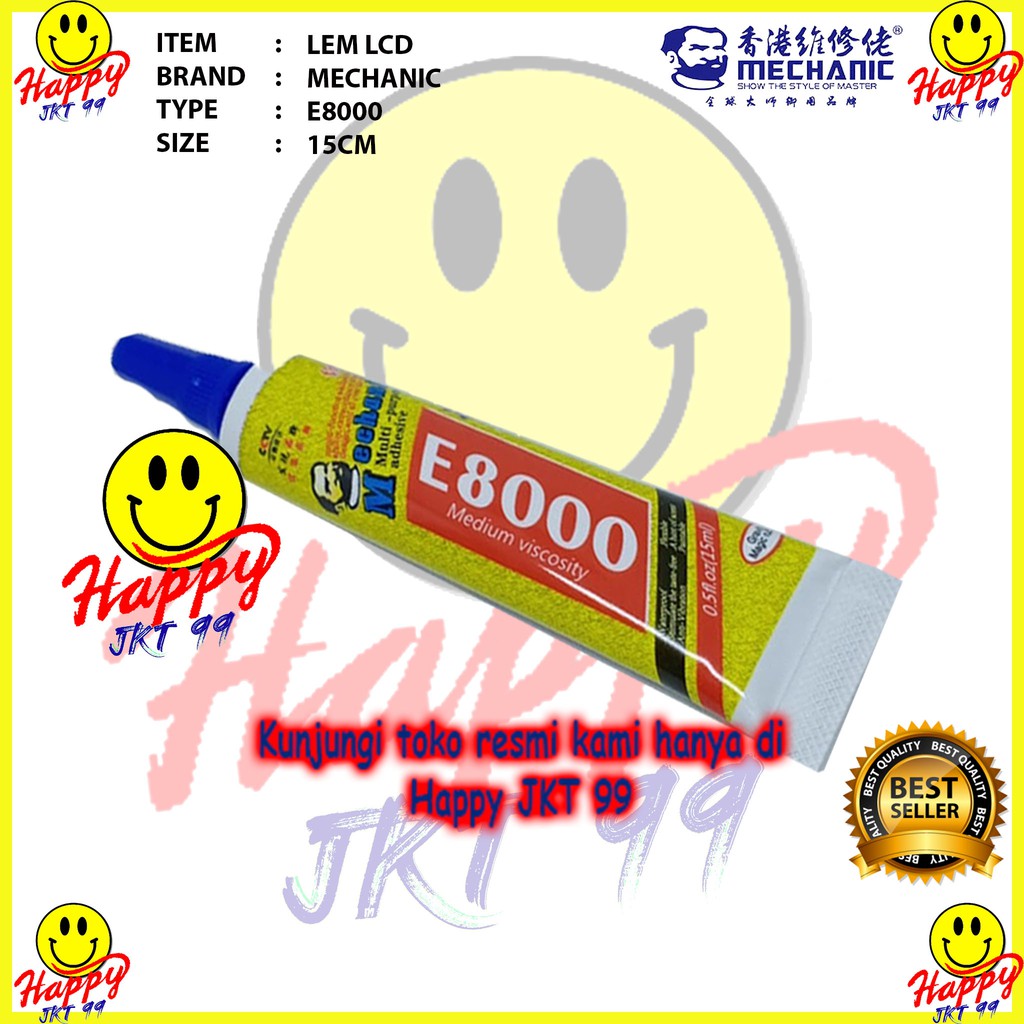 [ HAPPY JKT 99 ] LEM LCD LAYAR TOUCHSCREEN MECHANIC E8000 15ML E 8000 15 ML