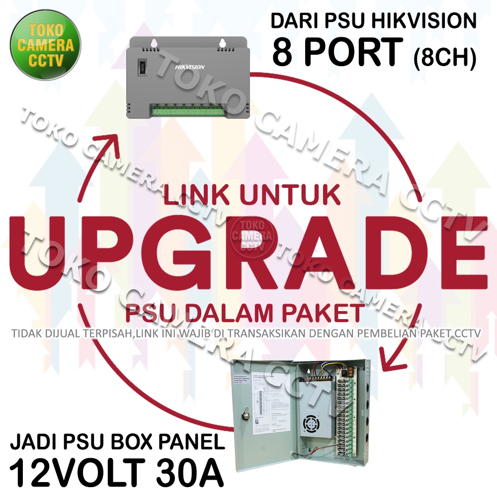 UPGRADE PSU HIKVISION 8 PORT KE PSU BOX 12V 30A