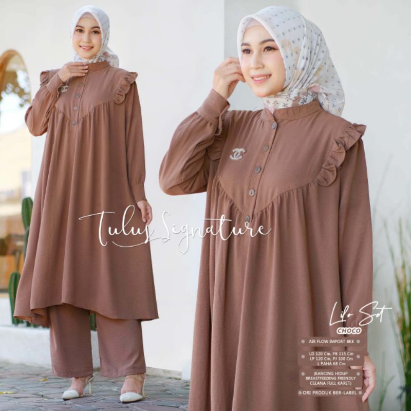 LILO SET BY TULUS SIGNATURE (SET MUSLIMAH) Setelan wanita polos premium rekomended