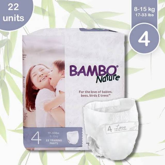 Bambo Nature Pants Size 4/Popok