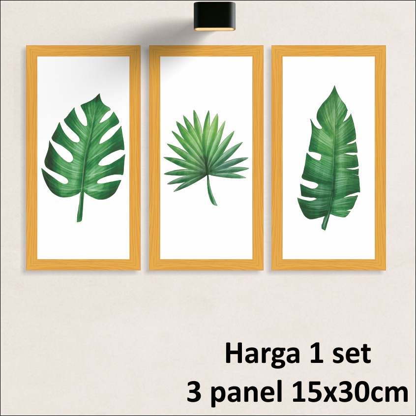 IDE248 -    Pajangan Dinding Waldecor Dekorasi Hiasan rumah kamar dapur ruangan daun