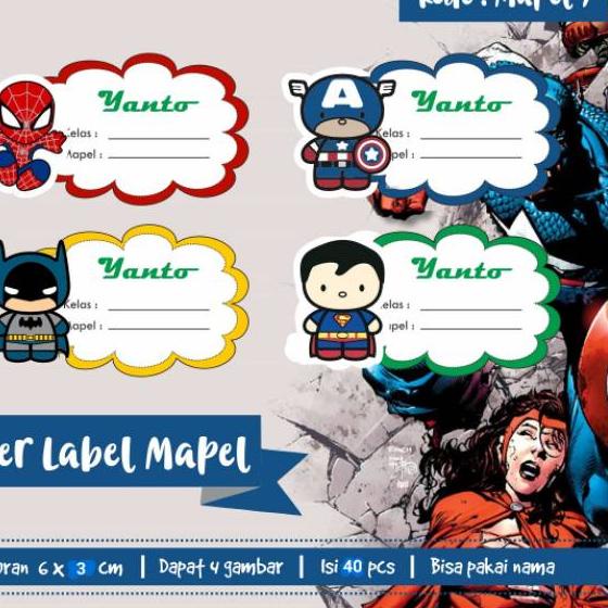 

Stiker Mata Pelajaran / Stiker Buku / Stiker Mapel isi 40 pcs ..