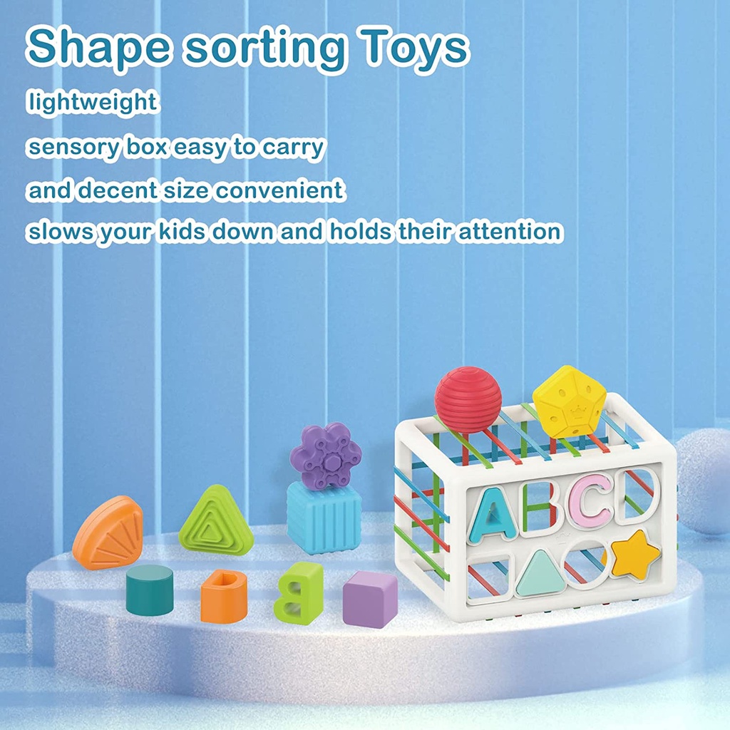 2022 Mainan Edukasi Montessori Mencocokkan Bentuk Warnawarni Untuk Hadiah Ulang Tahun Bayi