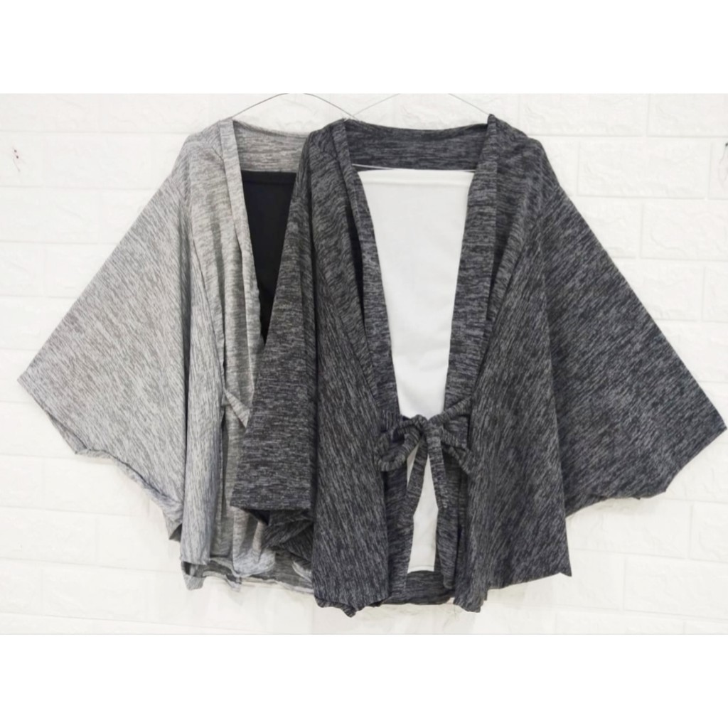 ATASAN CARDIGAN BATWING MOTIF 2IN1