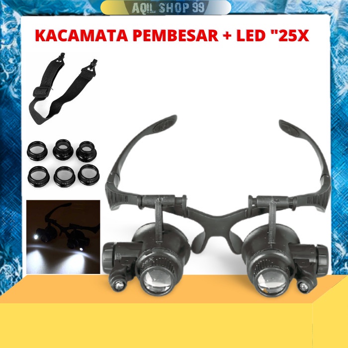 Kacamata Pembesar, Kaca Pembesar, Lup, Kaca Pembesar Plus Lampu LED