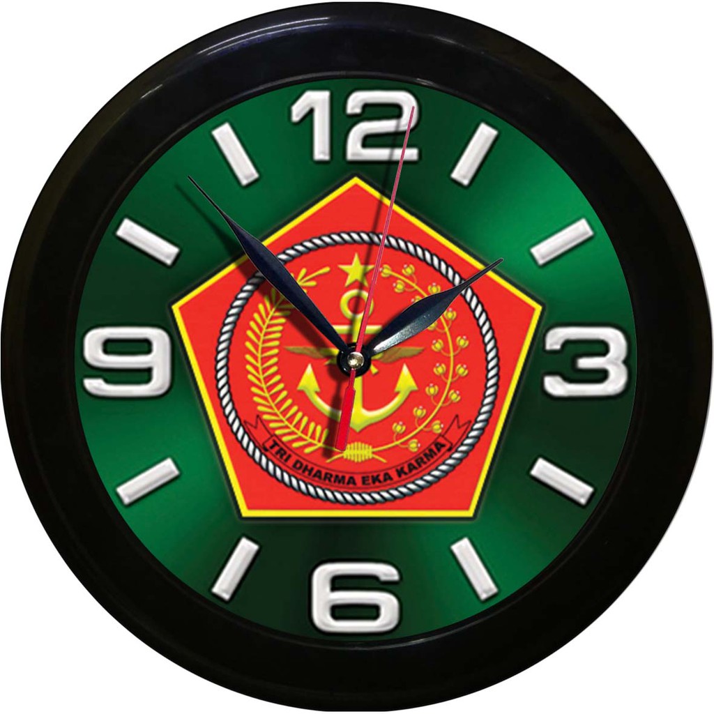 JAM DINDING LOGO TNI   (DIAMETER 30CM)