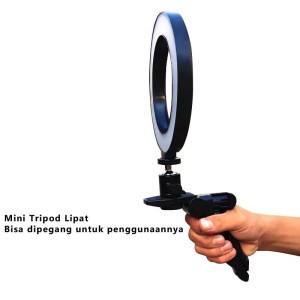 Tripod Ring Light Mini Lipat H388S  / Tripod Selfie Lampu Make Up Vlog