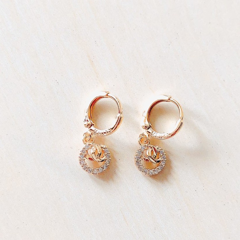 Anting Wanita Model CC twin Gold Xuping