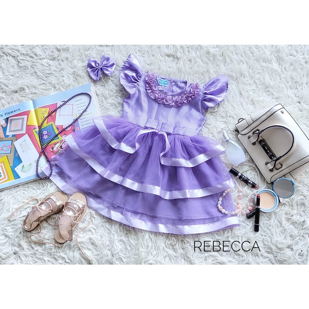 Dress Rebecca Anak Unik/Gaun Pesta Anak/Dress natal Anak