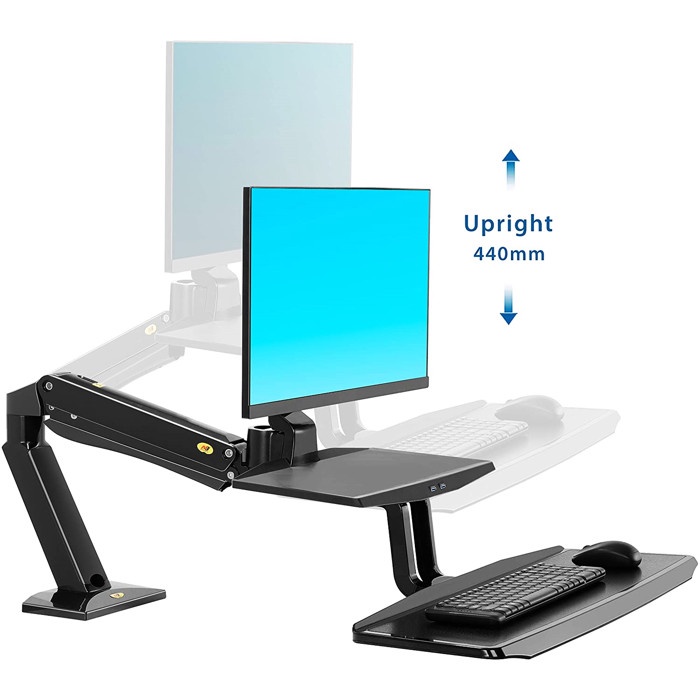 Bracket Monitor 24 - 35 inch Sit-Stand Dual Monitor Desk Mount 2 NB North Bayou Model FC55