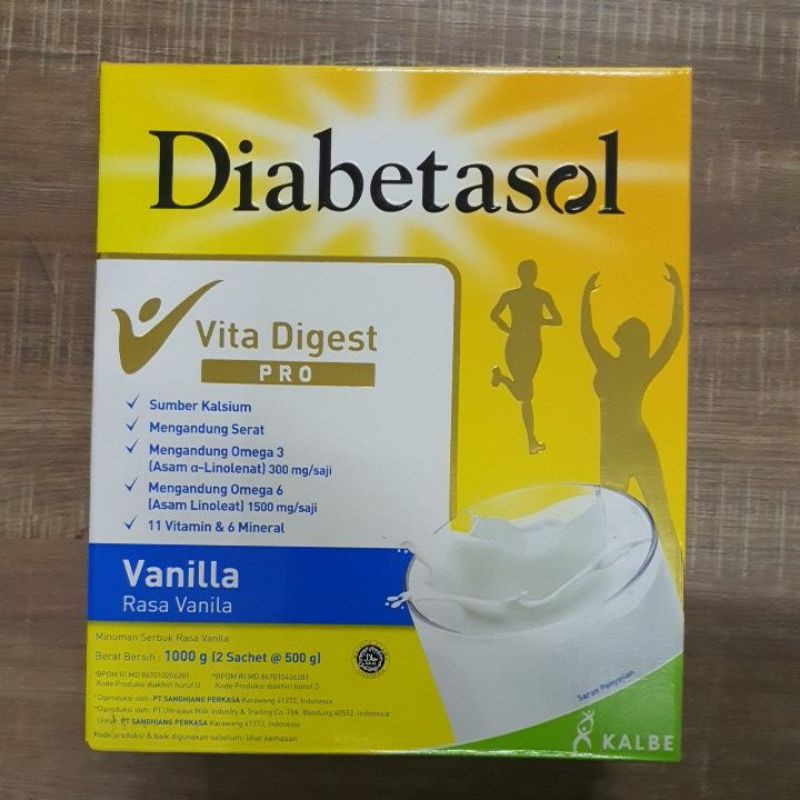 

Diabetasol rasa vanila 1000g (2 sachet @500g)