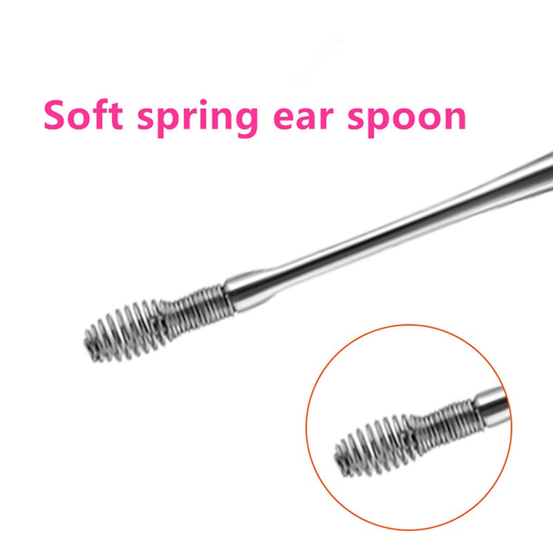 Set Earpick / Korek Kuping Bahan Stainless Steel