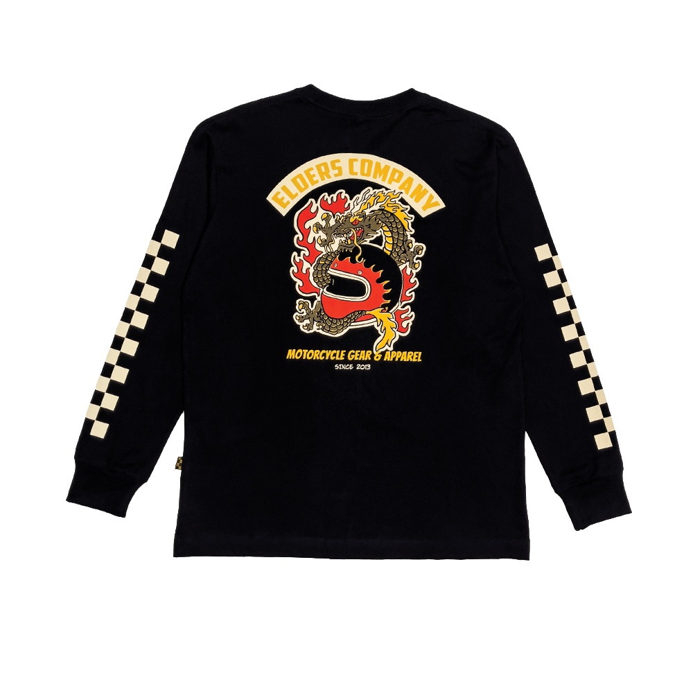 Kaos Lengan Panjang "Elders Company - Cyclops Helmet ls" Black