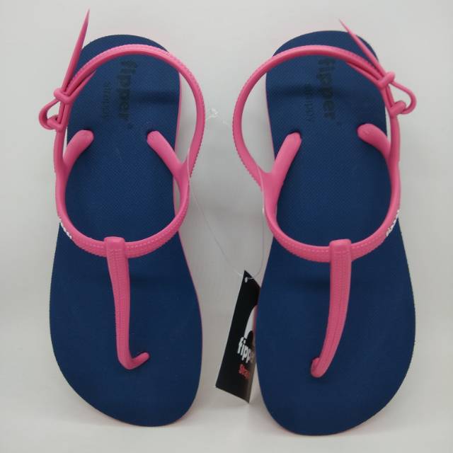 Fipper Strappy Navy Pink