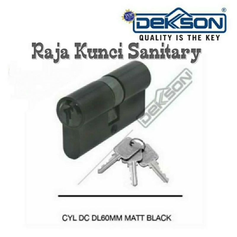 Paket Lengkap Handle Pintu Dekson LHTR 0039 Matt Black+MTS IL 8485 Black+Cylinder 60mm Dekson Black/