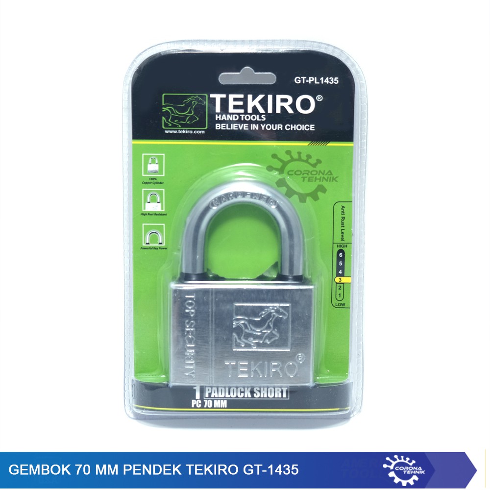 Tekiro GT-1435 Gembok 70 mm Pendek