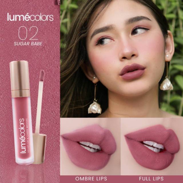 Lumecolors SERIES VELVET LIP &amp; CHEEK MOUSSE 3 IN 1 by CHRISTINA LIE BPOM HALAL lipstick