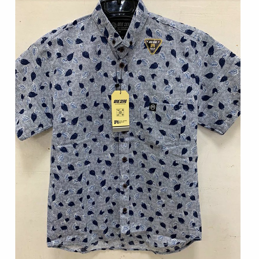 Kemeja pria atasan lengan pendek motif simple polos | flanel