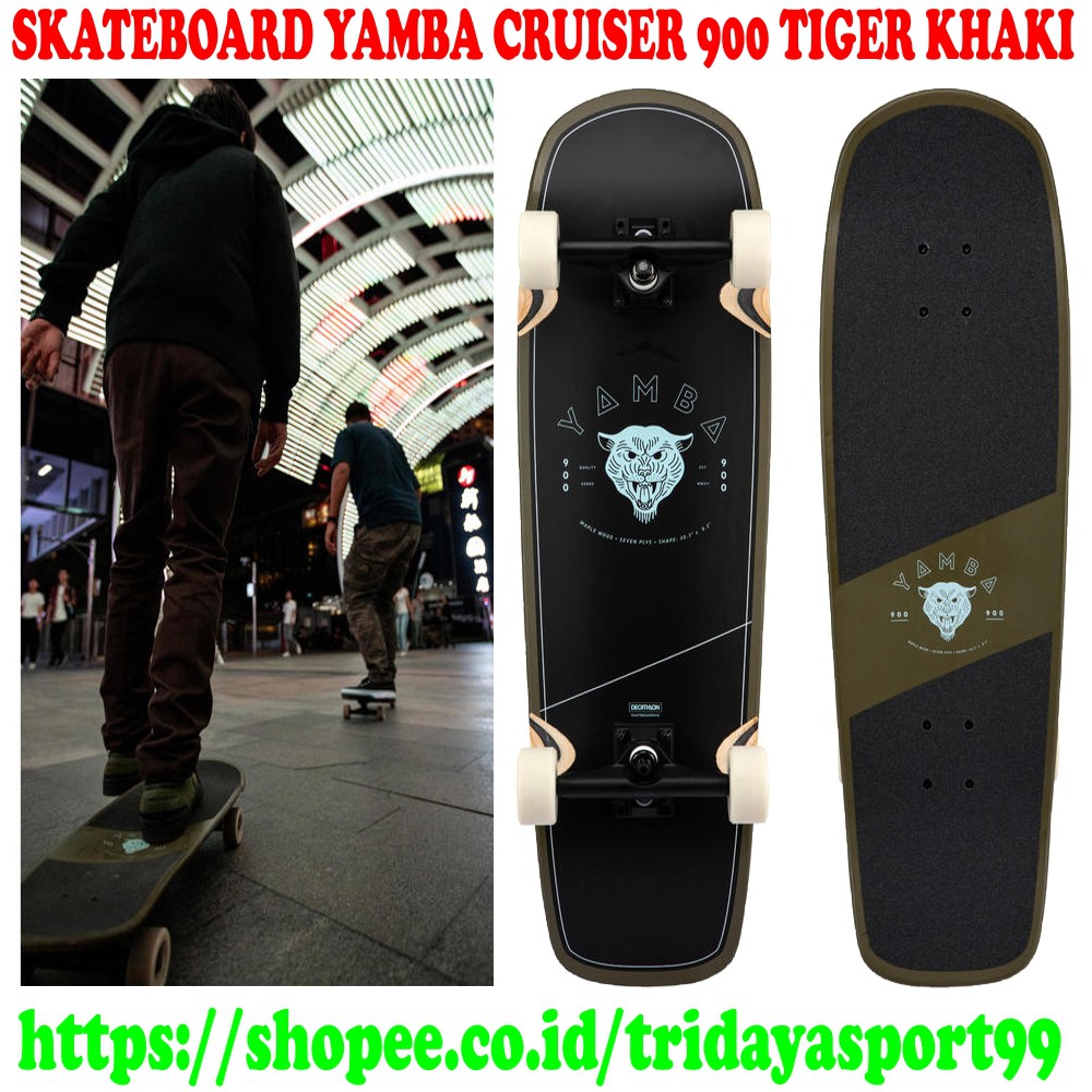 SKATEBOARD DEWASA YAMBA CRUISER 900 TIGER ORIGINAL SKATEBOARD OXELO