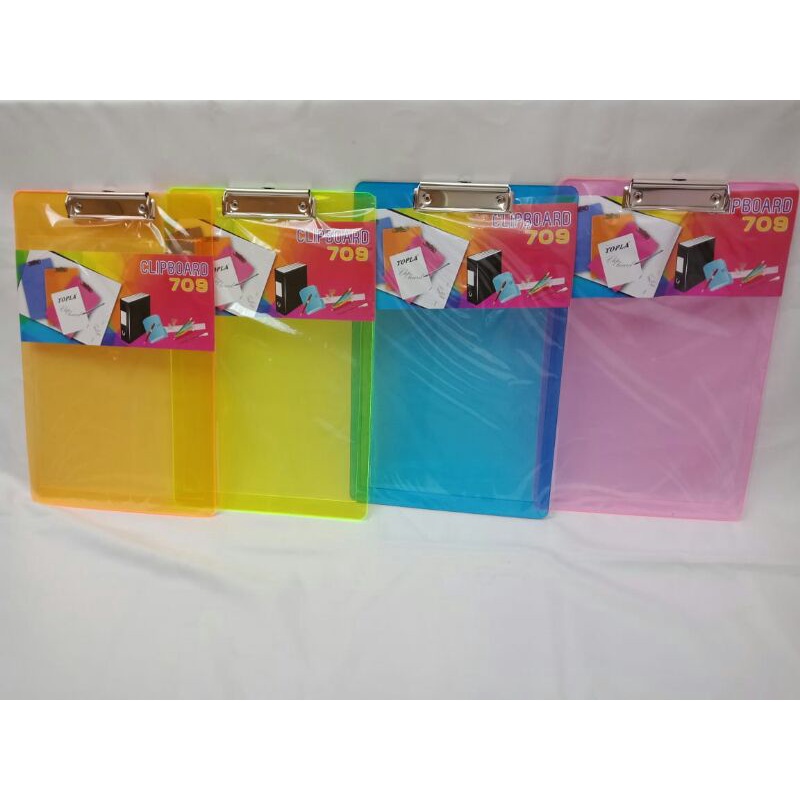 

(1 Pcs) Clipboard / Papan Jalan / Papan Menulis Transparan Topla 709
