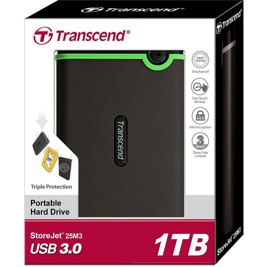 Hardisk External Transcend Storejet 25M3 1TB