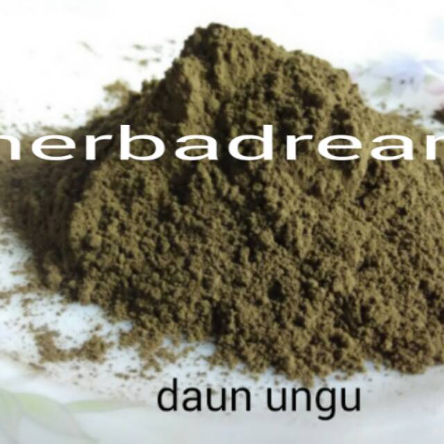 15 GRAM BUBUK DAUN UNGU WUNGU HANDELEUM AMBEYEN AMBEIEN PUTRI DEMUNG KAROTONG CARICATURE PLANT POWDER TEPUNG SERBUK