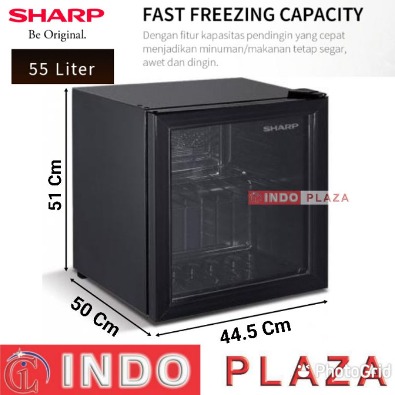 SHOWCASE MINI SHARP SCH-50X-FS 55 Liter