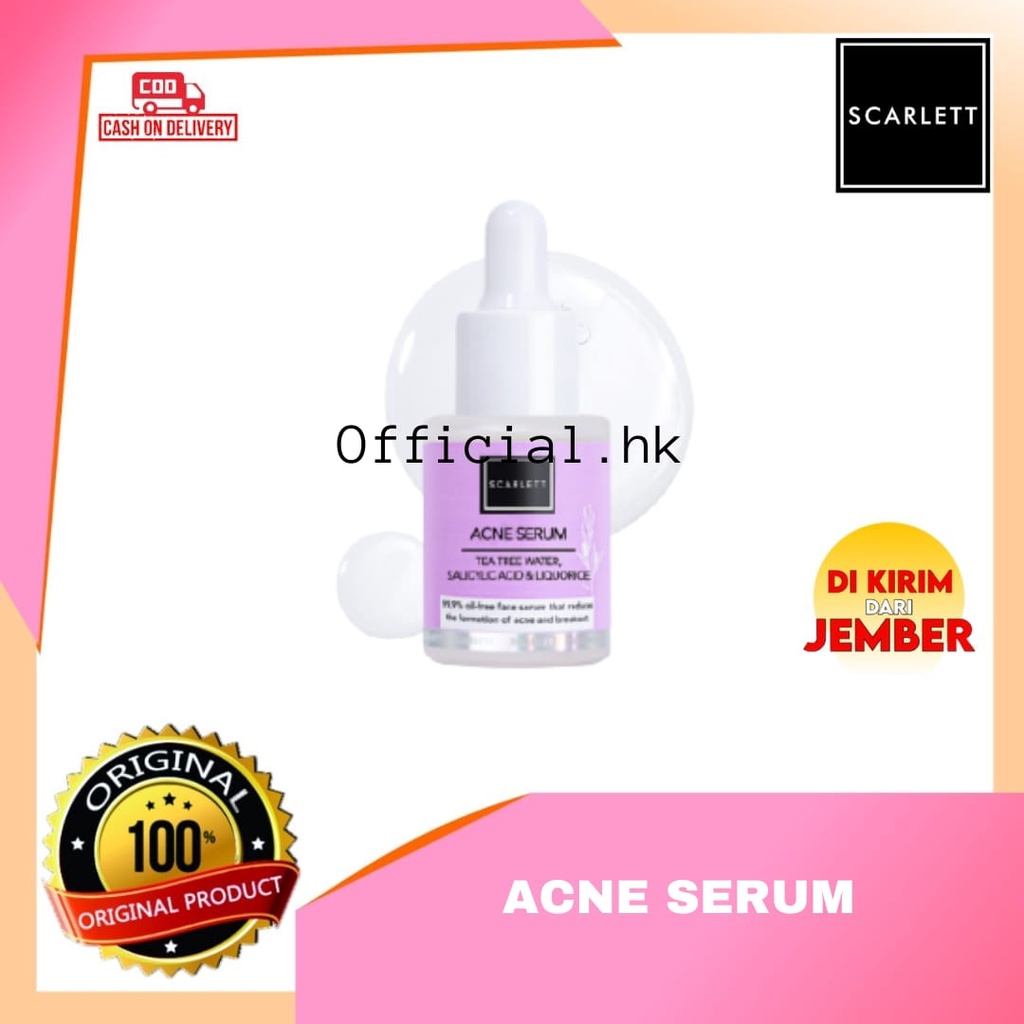 Scarlett Acne Serum - Scarlett Whitening Serum (Ready Glowtening) Acne Brightly Ever After Paket Sca