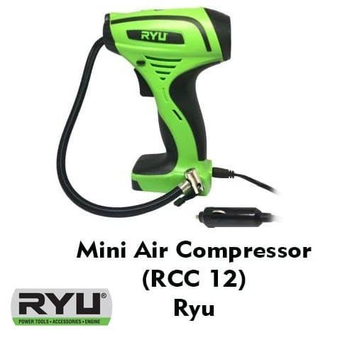 RYU RCC12 Pompa Angin Ban Mobil DC Mini Air Compressor 12V