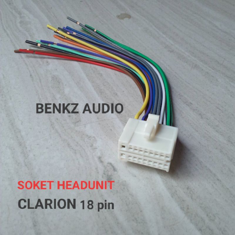 Kabel soket headunit Clarion 18 pin NX 403 NX407 clarion pajero