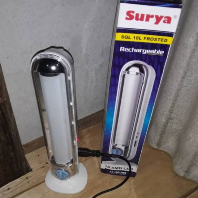 Lampu Cas Isi Ulang Darurat Emergency Surya SQL 18L Tahan 12 Jam SMD LED