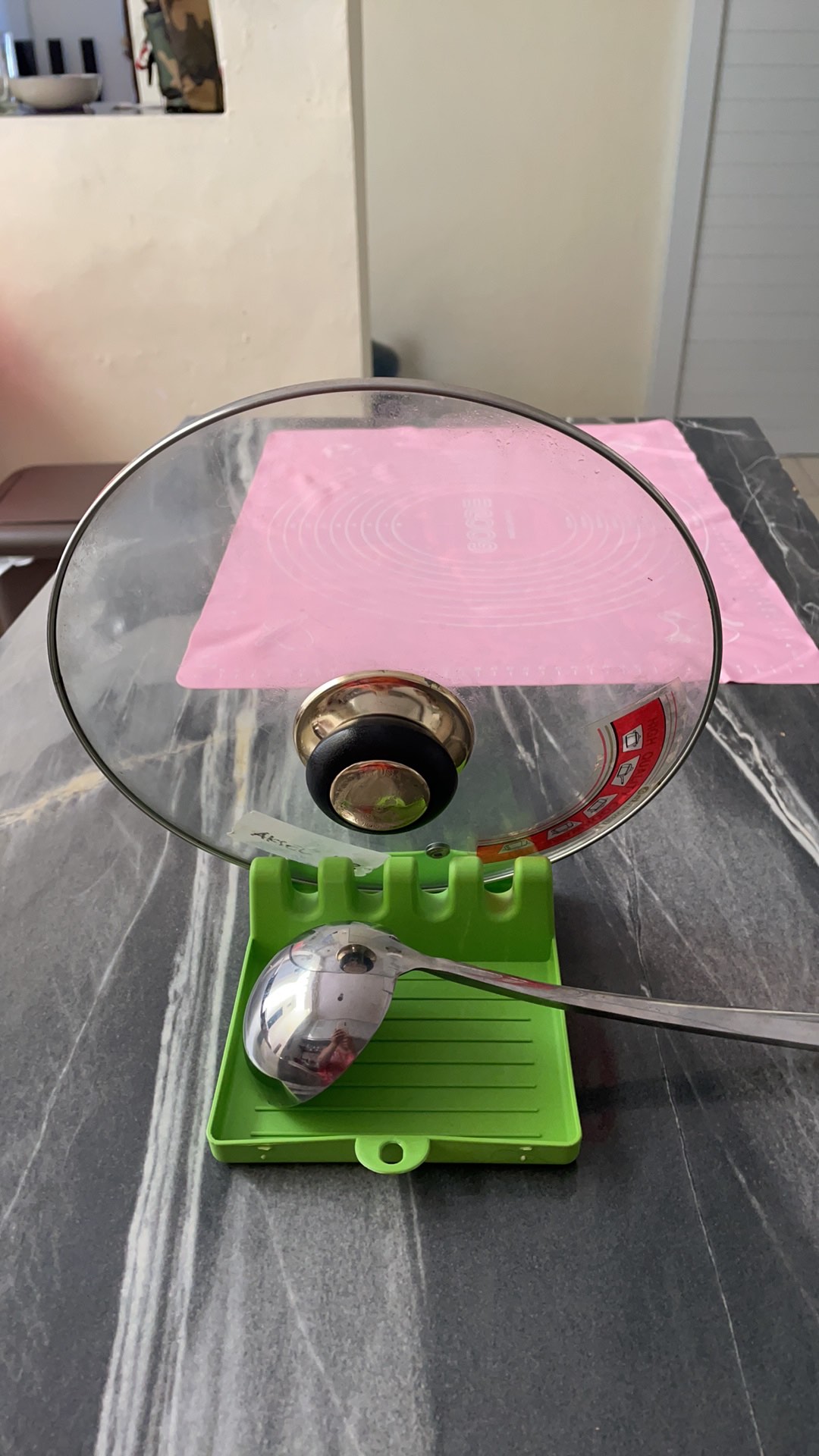 Holder Peralatan Masak Hp883m Rak Spatula Sutil Tutup Panci Non-slip