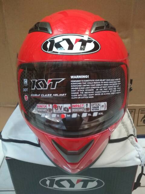 KYT FALCON FR SOLID hitam doff Visor Flat clear bening Original Ori