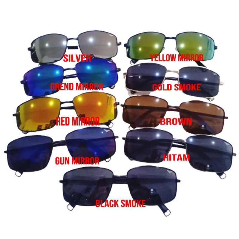 Kacamata Hitam Fashion Pria Wanita Kacamata Fashion Retro Mirror Sunglasses Unisex Kacmata Anti UV