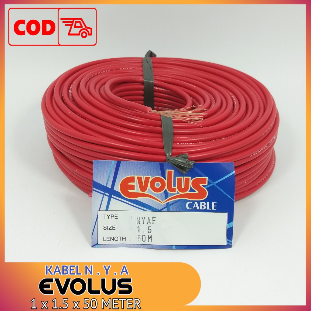 Evolus Kabel NYAF 1 x 1.5 - 50 Meter