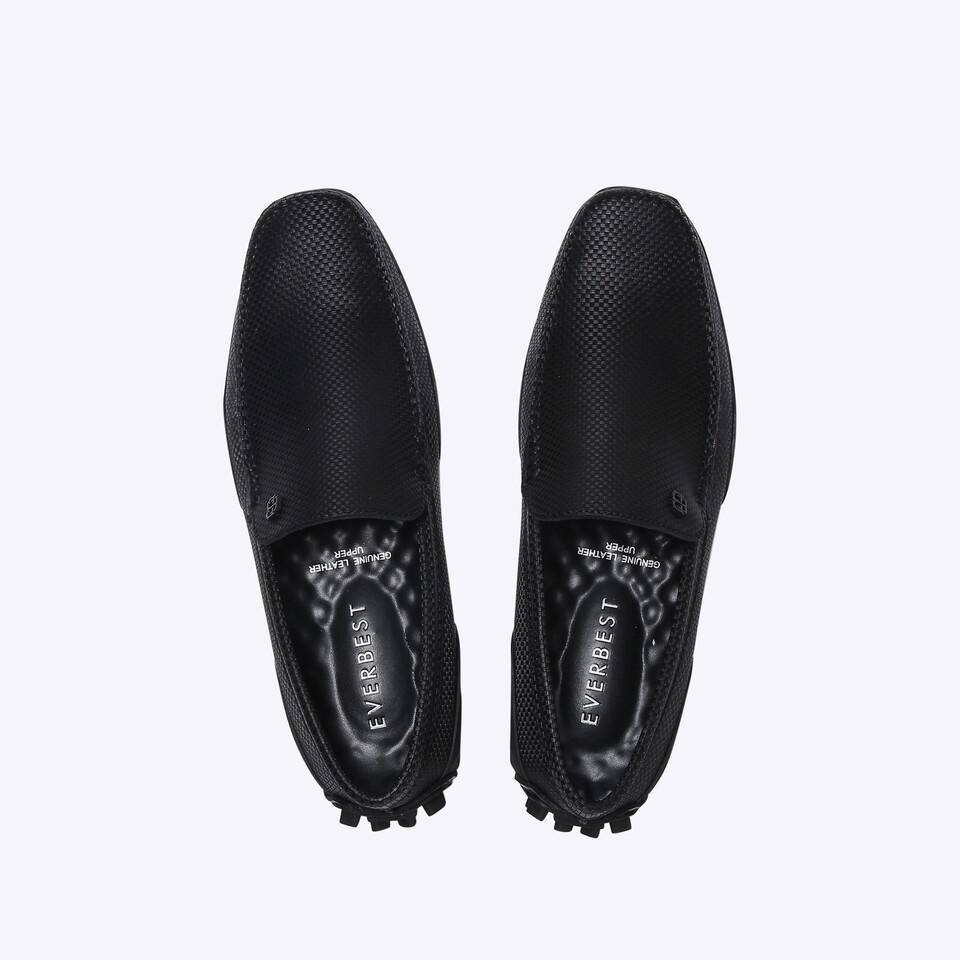 SEPATU PANSUS KULIT EVERBEST PRIA ORIGINAL LOAFER BRANDED HITAM EM49